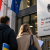 Украинская пара перед офисом BMI в Вене
