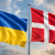 Флаги Украины и Дании