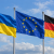 Прапори України, ЄС і Німеччини на вітрі