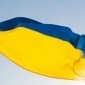 Прапор України в руках дівчинки
