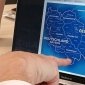 Карта Чехії та ФРН на моніторі