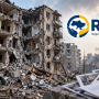 Зруйнований будинок і логотип RD4U